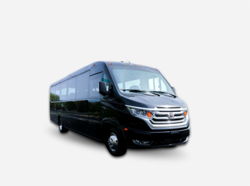 marcopolo 32 passenger executive bus in black